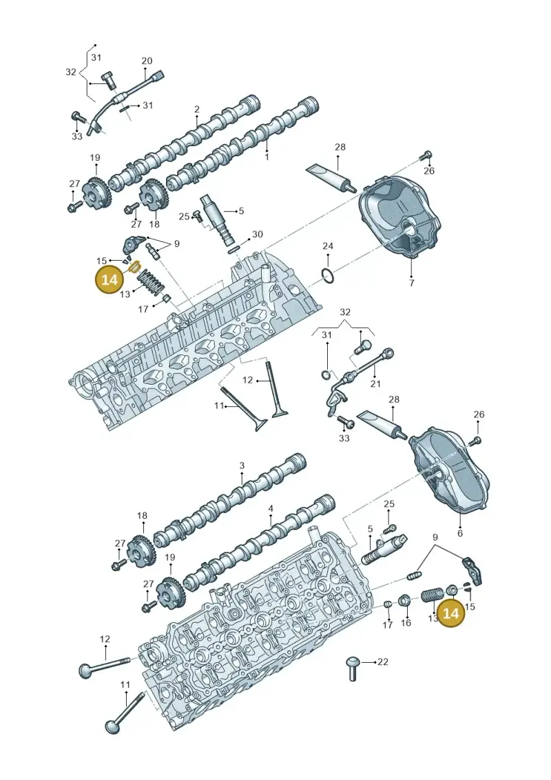 07L109641G — Audi R8 Spyder (2015-2024) diagram 872109200, position 14