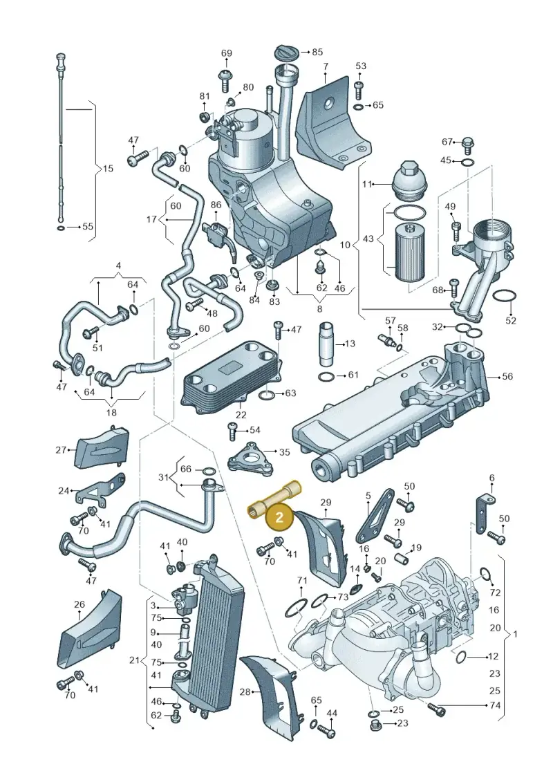 07L115138H — Audi R8 qu. 5.2 (2012-2015) diagram 618115100, position 2
