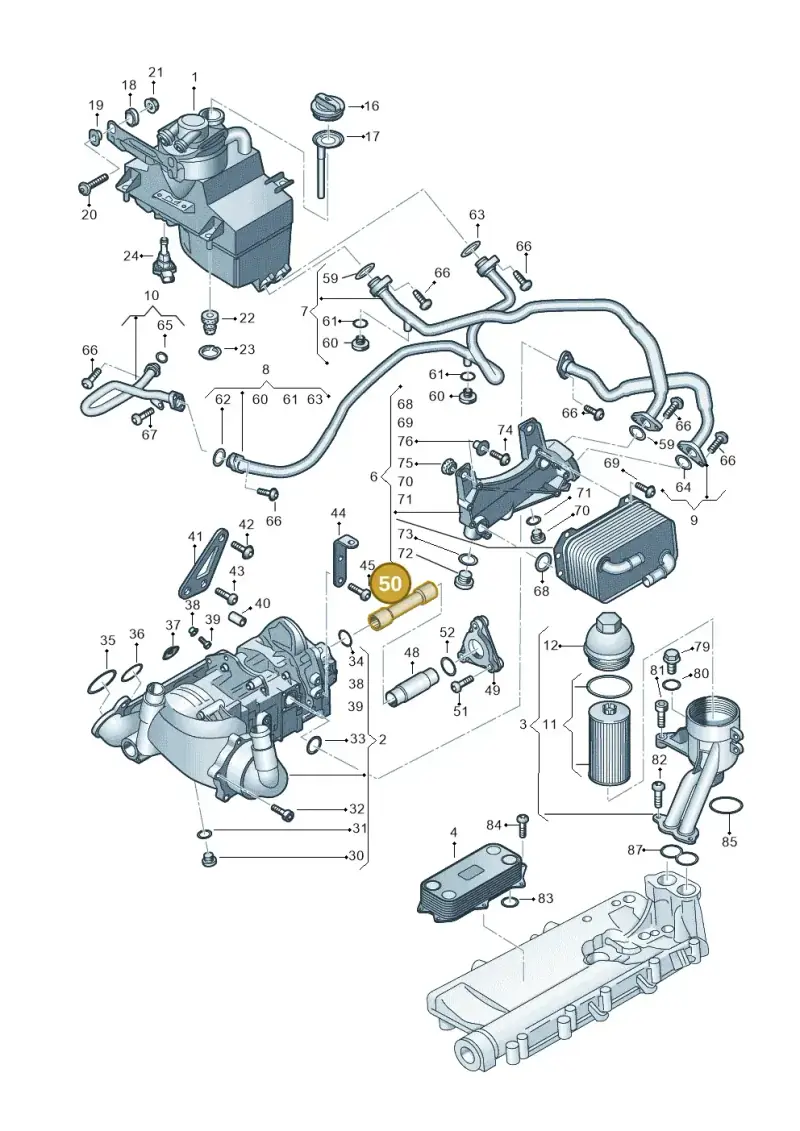 07L115138H — Audi R8 Spyder (2015-2024) diagram 872115100, position 50
