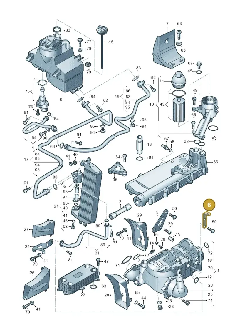 07L115318H — Audi R8 qu. 5.2 (2012-2015) diagram 752115050, position 6