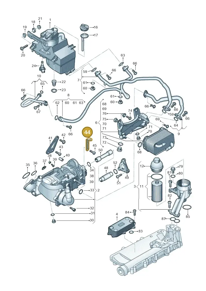 07L115318H — Audi R8 Spyder (2015-2024) diagram 872115100, position 44