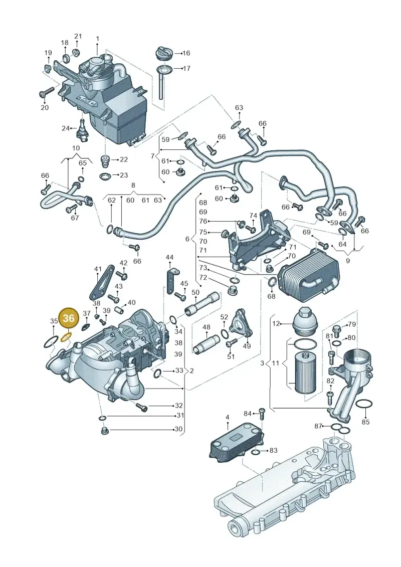 07L115446A — Audi R8 Spyder (2015-2024) diagram 872115100, position 36