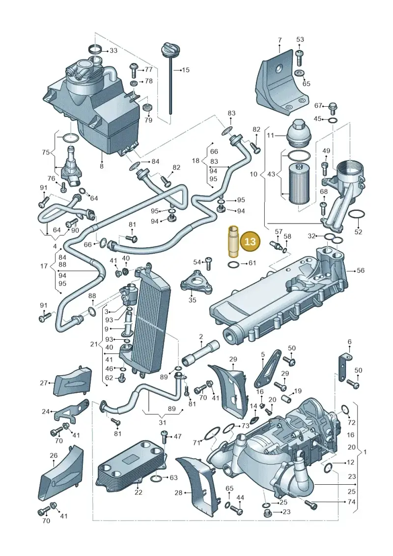 07L115467B — Audi R8 qu. 5.2 (2012-2015) diagram 752115050, position 13