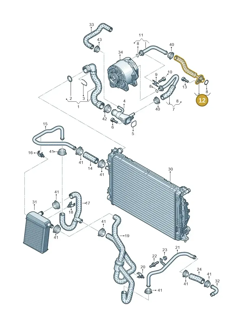 07L121030C — Audi RS6 Avant qu.5.0 (2007-2010) diagram 641121220, position 12