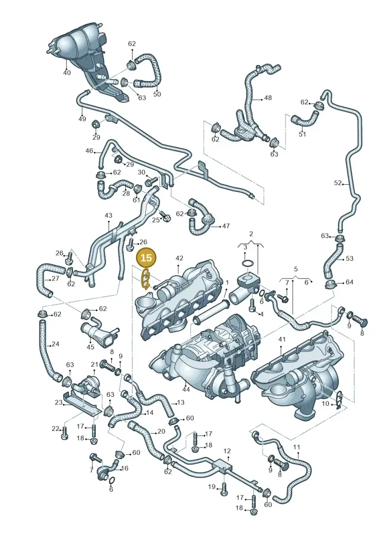 07L121043B — Audi RS6 Avant qu.5.0 (2007-2010) diagram 641121260, position 15