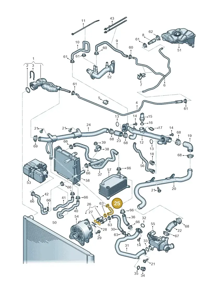 07L121053C — Audi A8/S8/qu. lang    08> (2007-) diagram 291121540, position 25