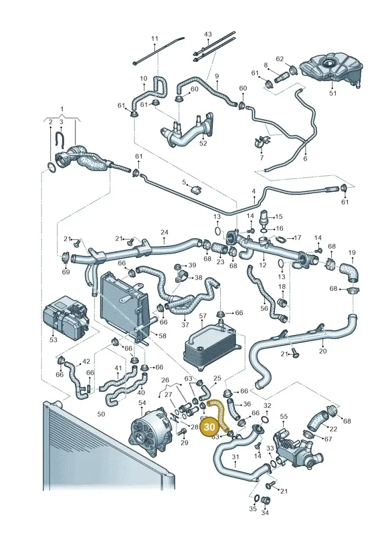 07L121053E — Audi A8/S8/qu. lang    08> (2007-) diagram 291121540, position 30