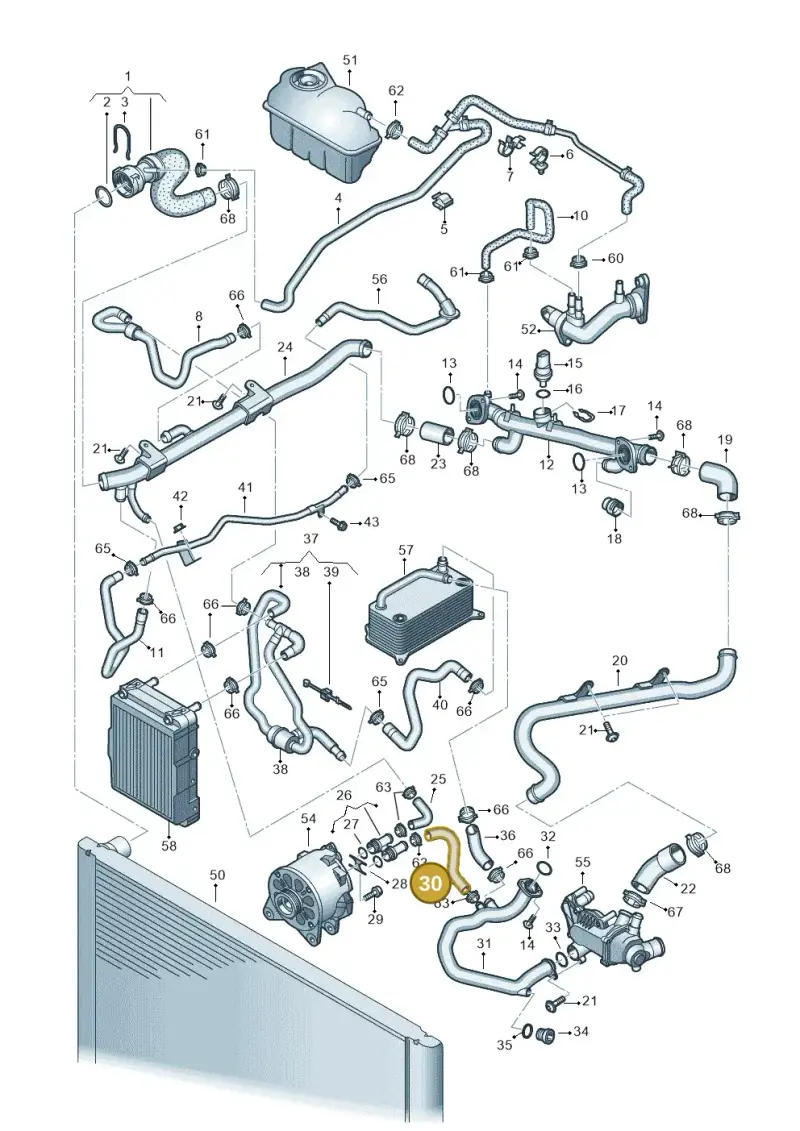 07L121053E — Audi A6 2.7 TDI (2008-2011) diagram 448121610, position 30