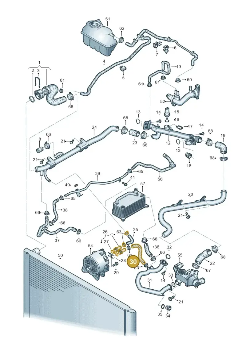 07L121053E — Audi A6 2.7 TDI (2008-2011) diagram 448121600, position 30