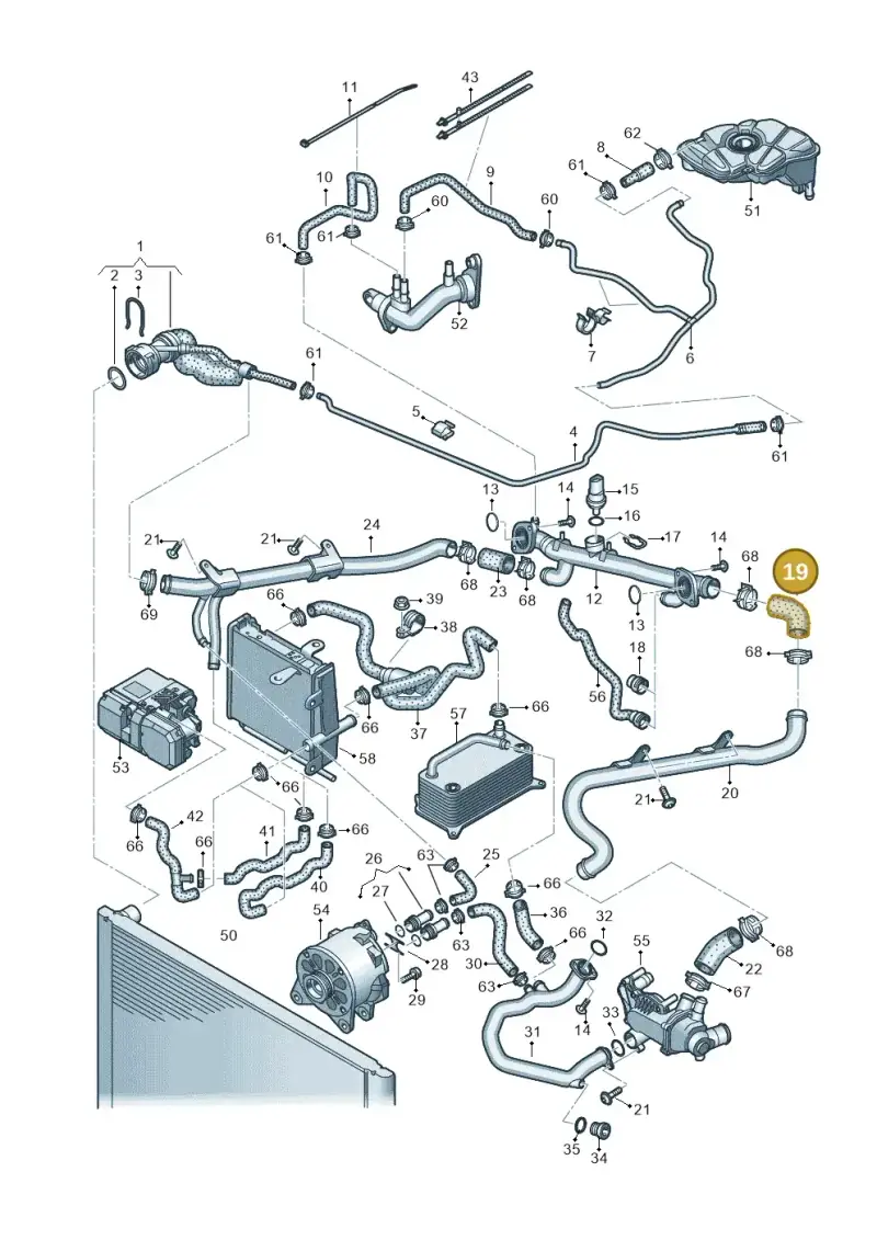 07L121057P — Audi A8/S8/qu. lang    08> (2007-) diagram 291121540, position 19