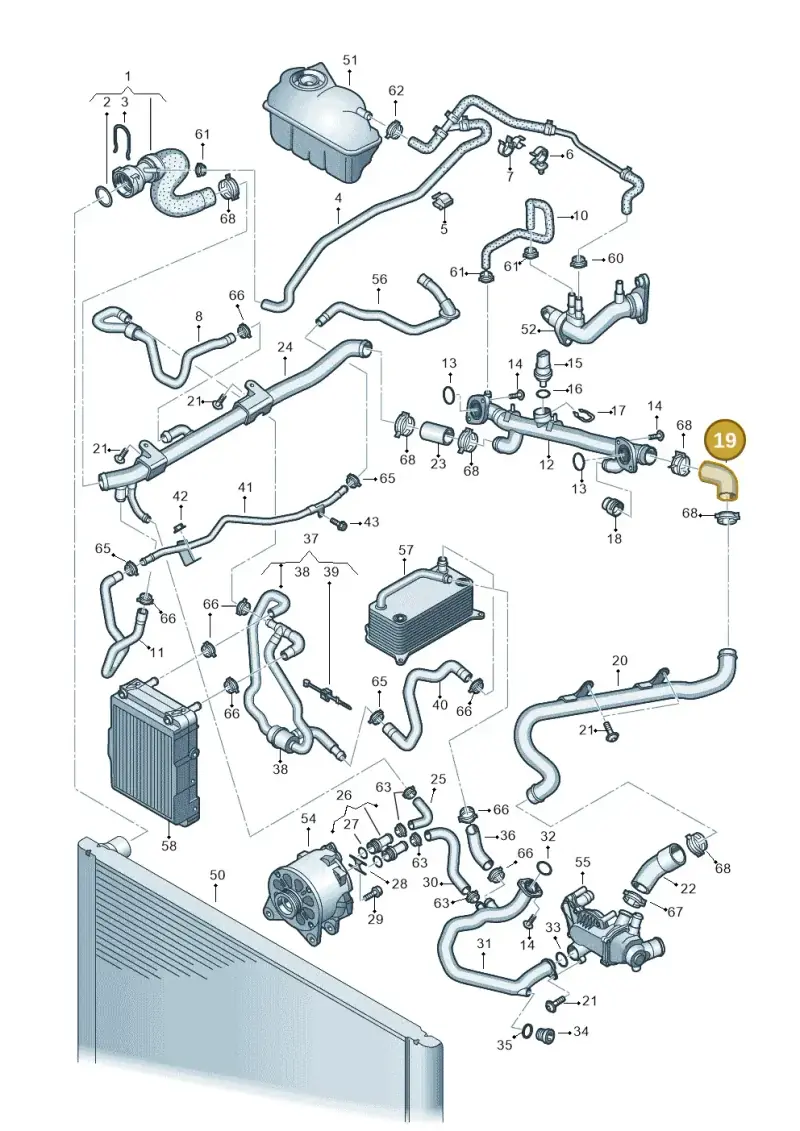 07L121057P — Audi A6 2.7 TDI (2008-2011) diagram 448121610, position 19