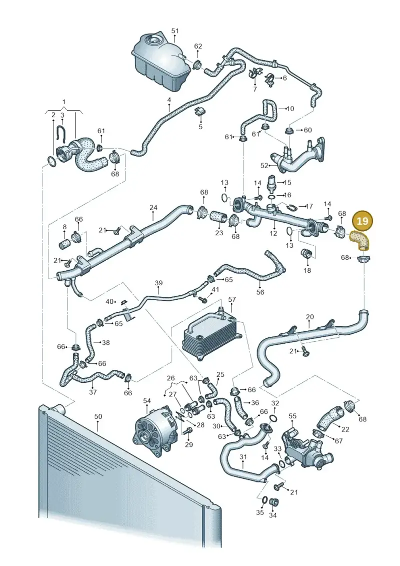 07L121057P — Audi A6 2.7 TDI (2008-2011) diagram 448121600, position 19