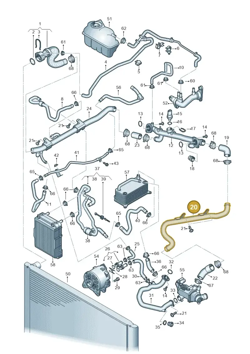 07L121065J — Audi A6 2.7 TDI (2008-2011) diagram 448121610, position 20