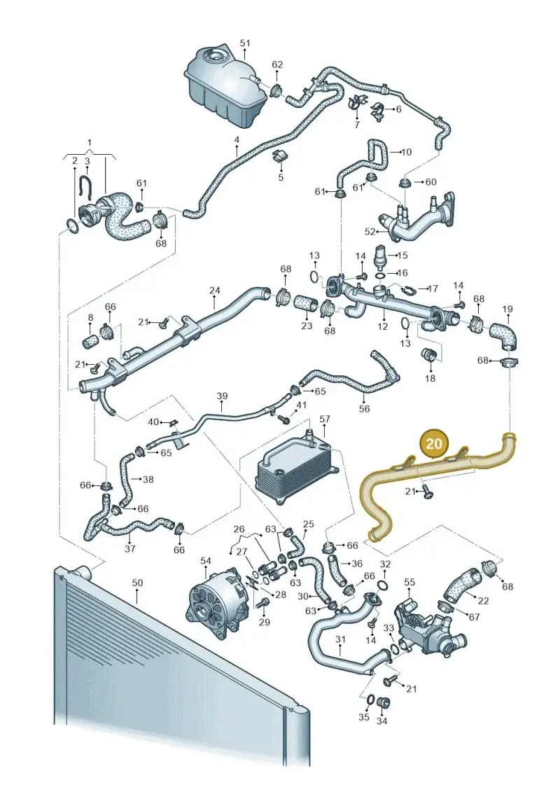 07L121065J — Audi A6 2.7 TDI (2008-2011) diagram 448121600, position 20