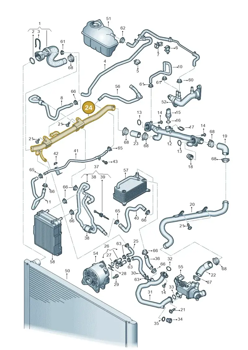 07L121070R — Audi A6 2.7 TDI (2008-2011) diagram 448121610, position 24