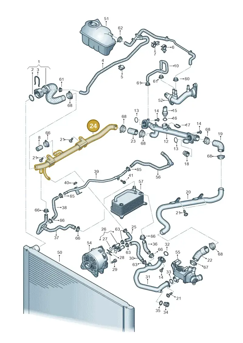 07L121070R — Audi A6 2.7 TDI (2008-2011) diagram 448121600, position 24