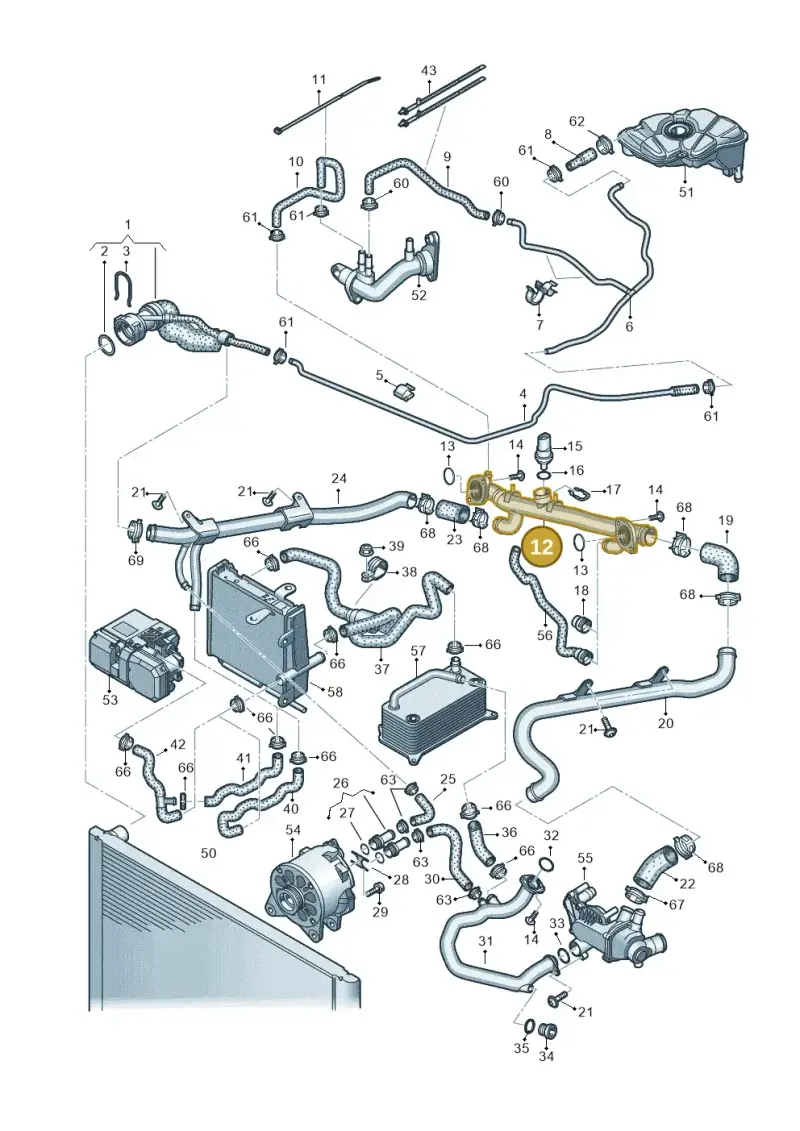 07L121071M — Audi A8/S8/qu. lang    08> (2007-) diagram 291121540, position 12