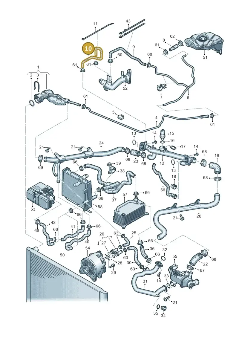 07L121107C — Audi A8/S8/qu. lang    08> (2007-) diagram 291121540, position 10