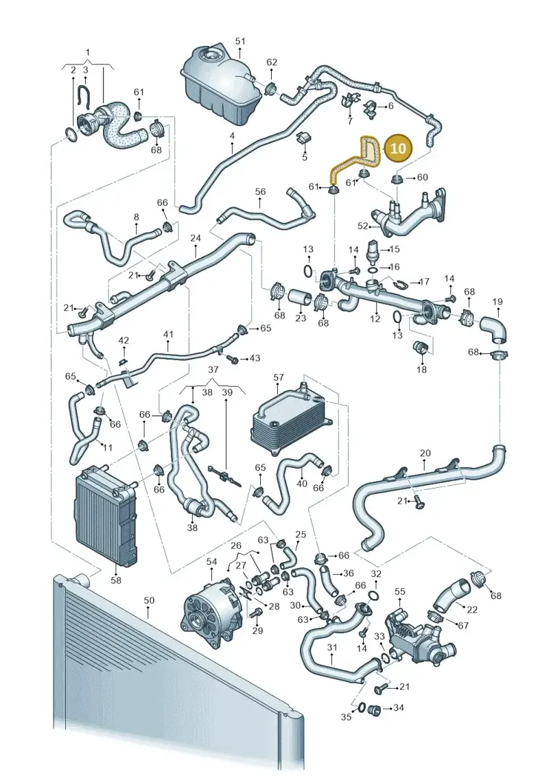 07L121107C — Audi A6 2.7 TDI (2008-2011) diagram 448121610, position 10