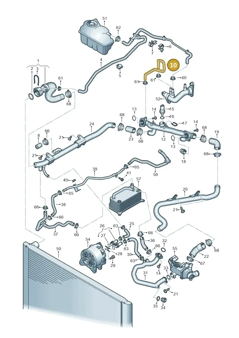 07L121107C — Audi A6 2.7 TDI (2008-2011) diagram 448121600, position 10