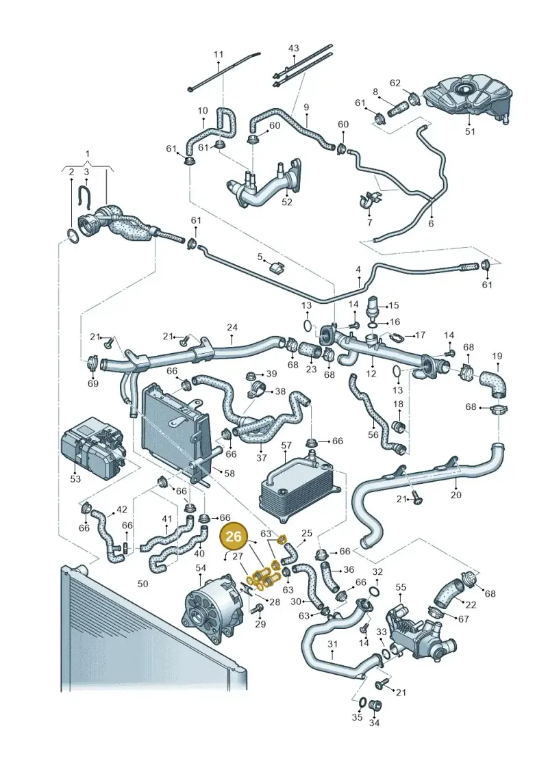 07L121131C — Audi A8/S8/qu. lang    08> (2007-) diagram 291121540, position 26