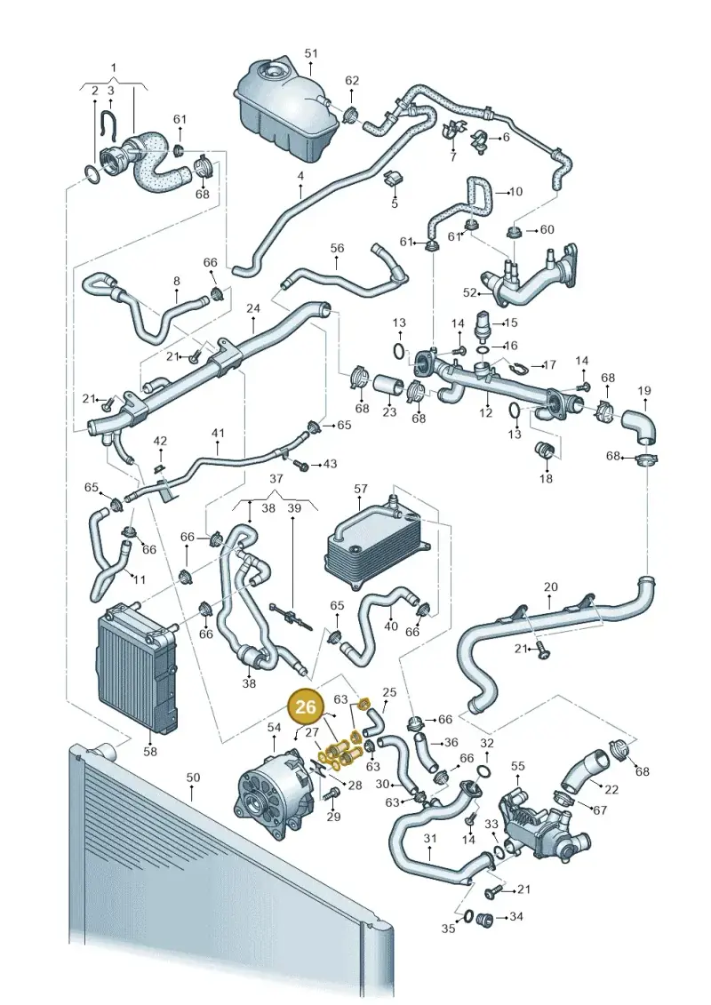 07L121131C — Audi A6 2.7 TDI (2008-2011) diagram 448121610, position 26