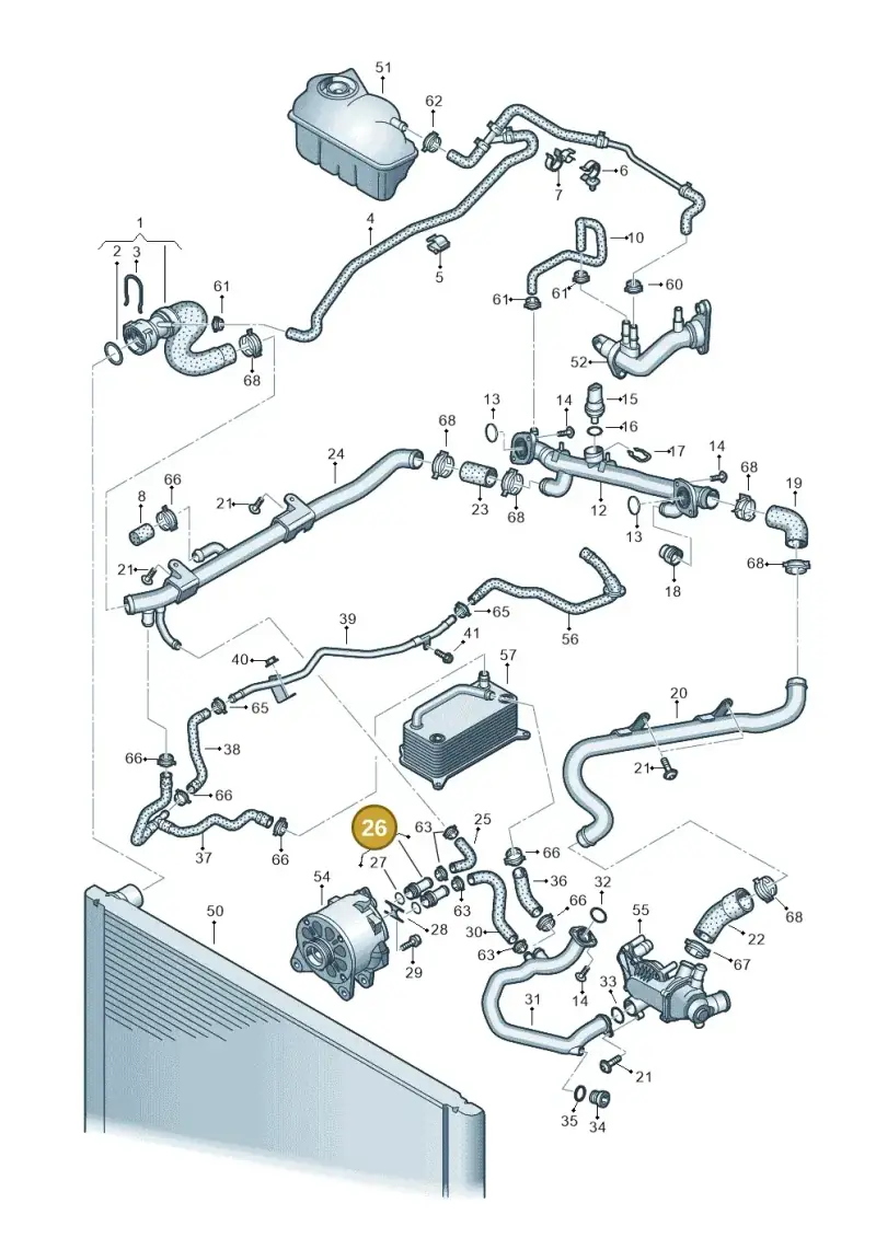 07L121131C — Audi A6 2.7 TDI (2008-2011) diagram 448121600, position 26
