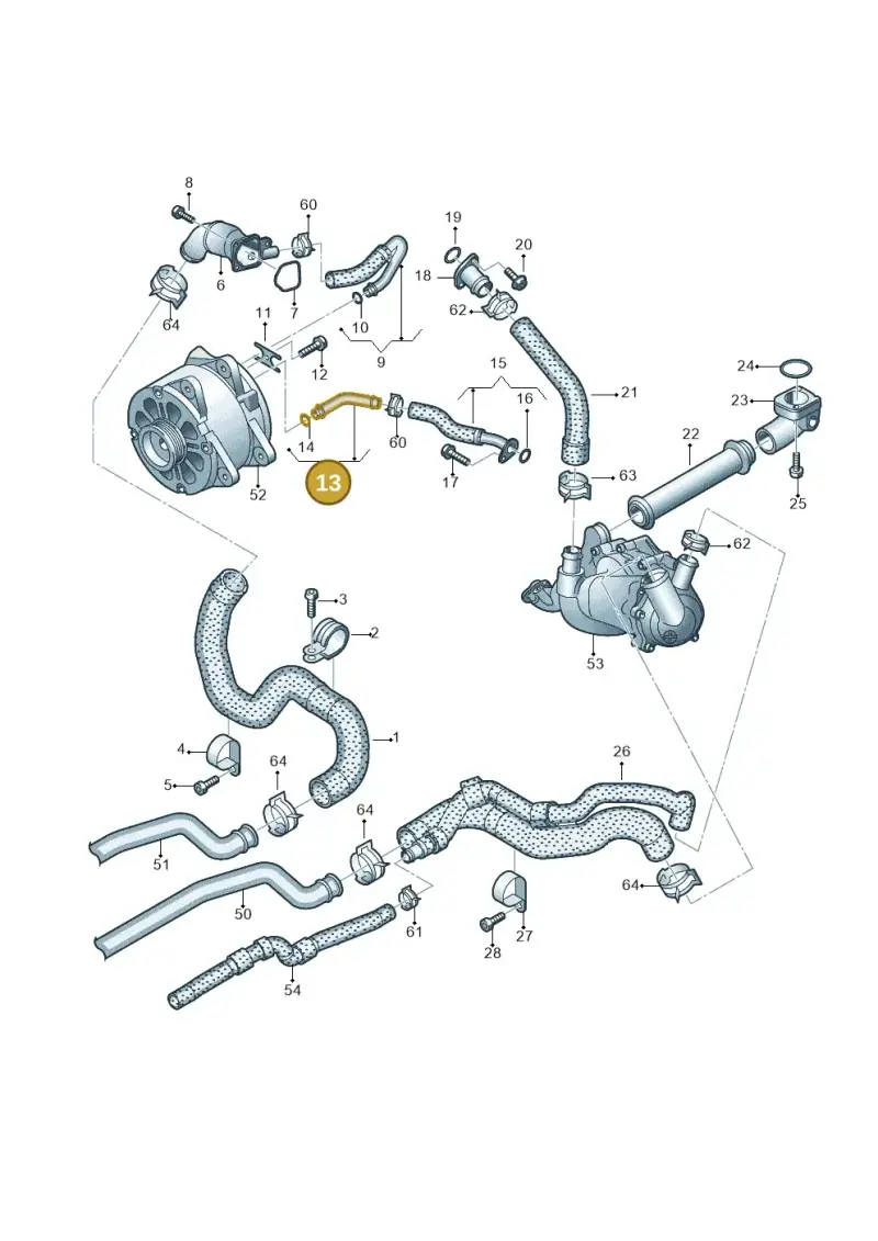07L121131P — Audi R8 Spyder (2015-2024) diagram 872121300, position 13