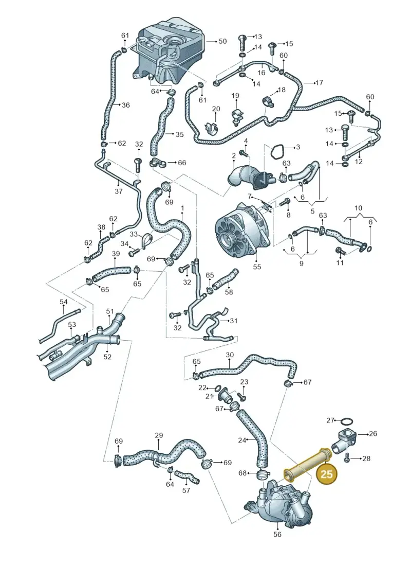 07L121237B — Audi R8 qu. 5.2 (2012-2015) diagram 752121410, position 25