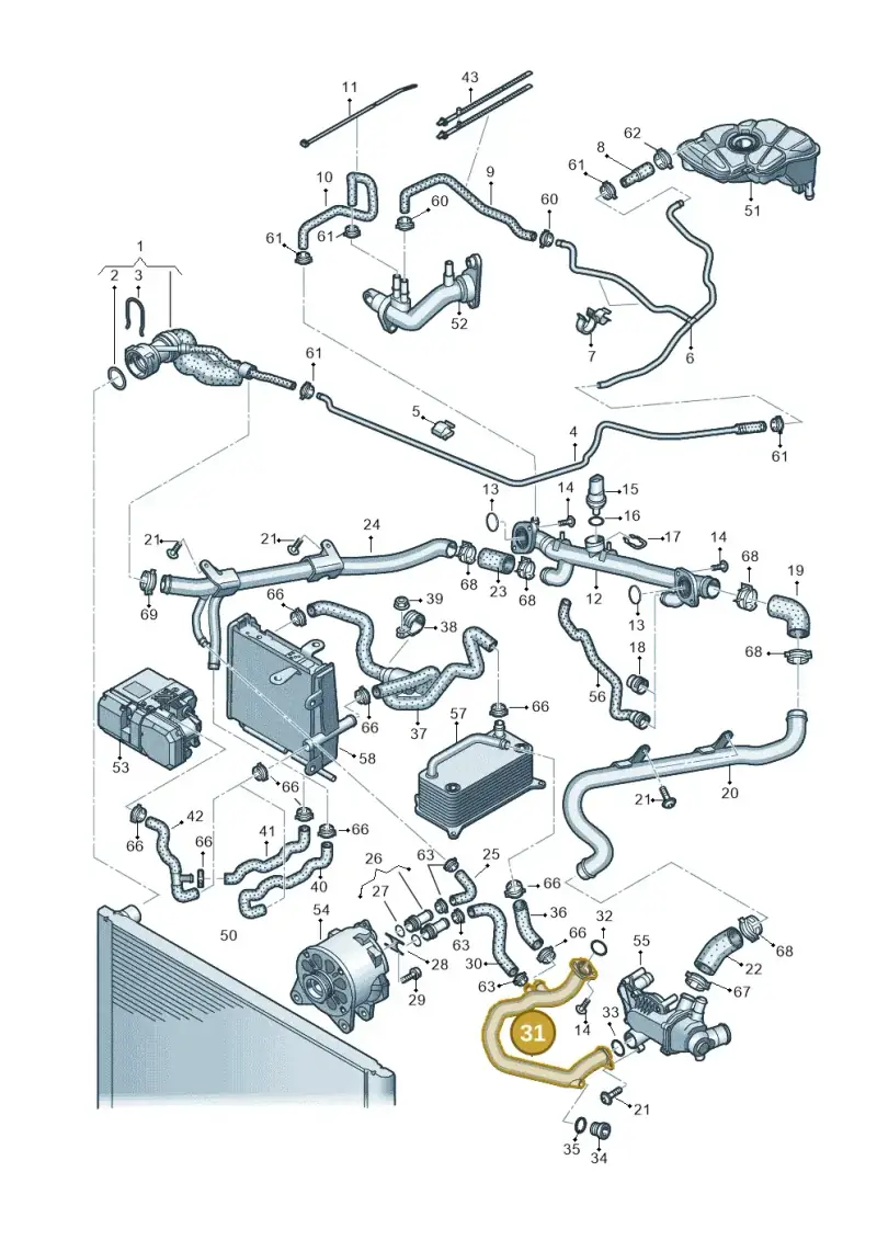 07L121481H — Audi A8/S8/qu. lang    08> (2007-) diagram 291121540, position 31