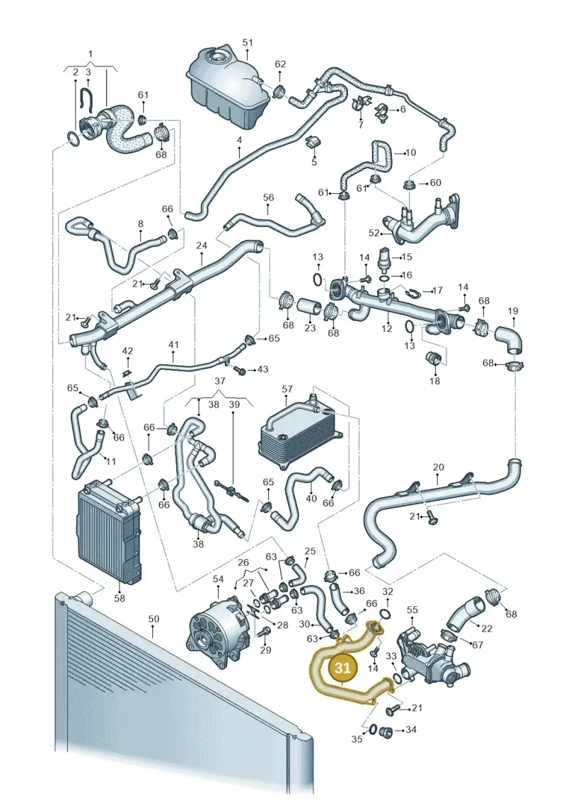 07L121481H — Audi A6 2.7 TDI (2008-2011) diagram 448121610, position 31
