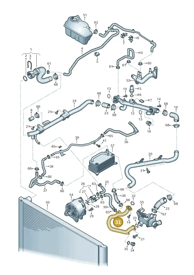 07L121481H — Audi A6 2.7 TDI (2008-2011) diagram 448121600, position 31