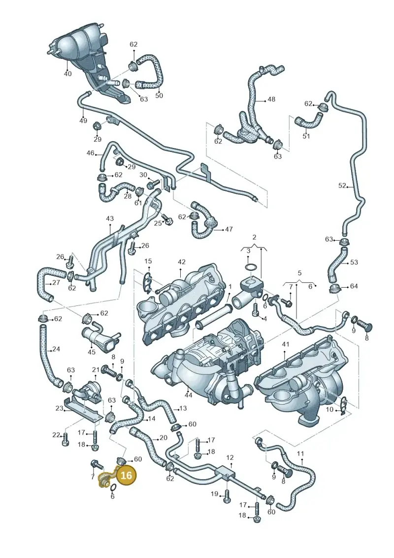07L121597L — Audi RS6 Avant qu.5.0 (2007-2010) diagram 641121260, position 16