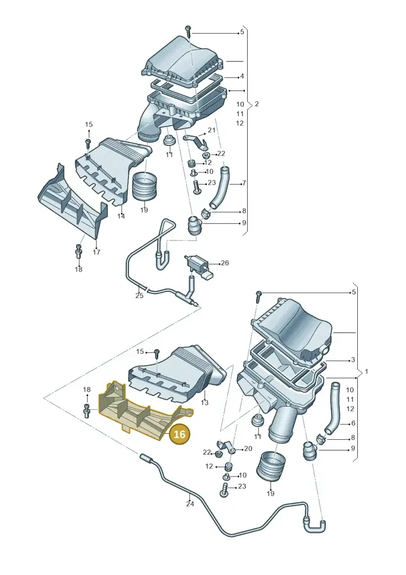 07L129617 — Audi RS6 Avant qu.5.0 (2007-2010) diagram 641133300, position 16