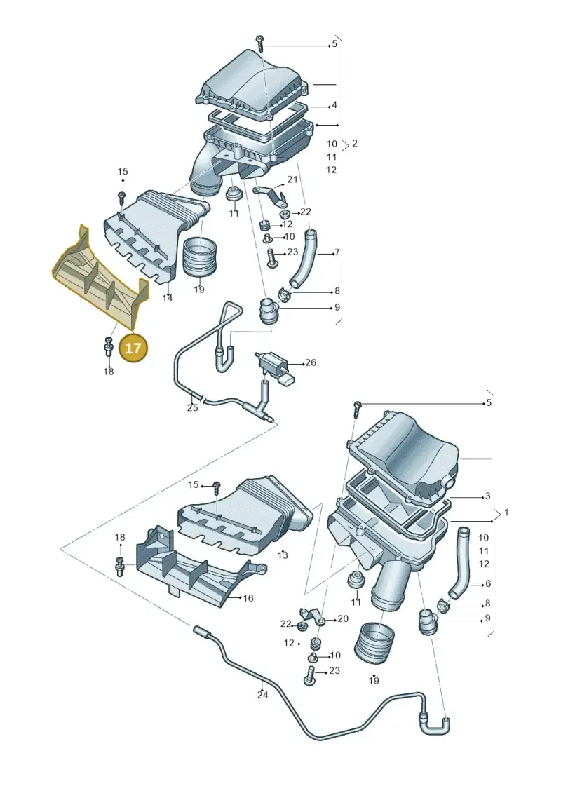 07L129618 — Audi RS6 Avant qu.5.0 (2007-2010) diagram 641133300, position 17