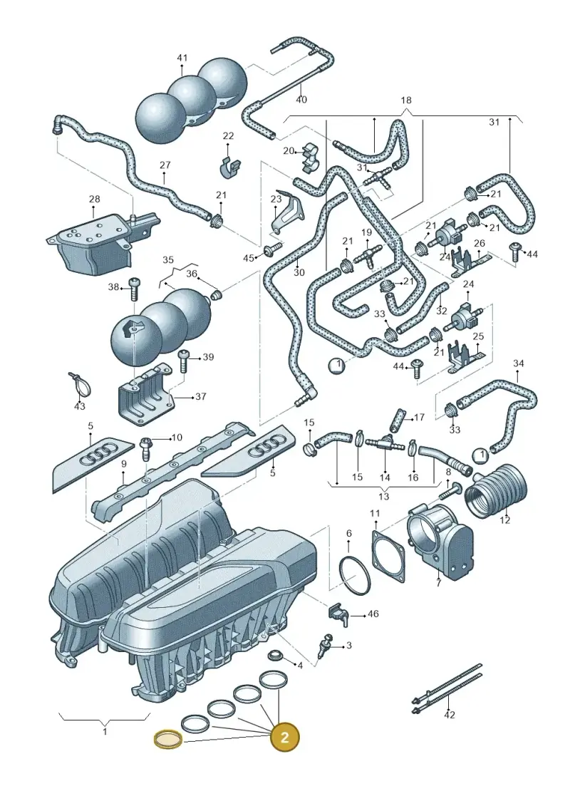 07L129717E — Audi R8 qu. 5.2 (2012-2015) diagram 618133150, position 2