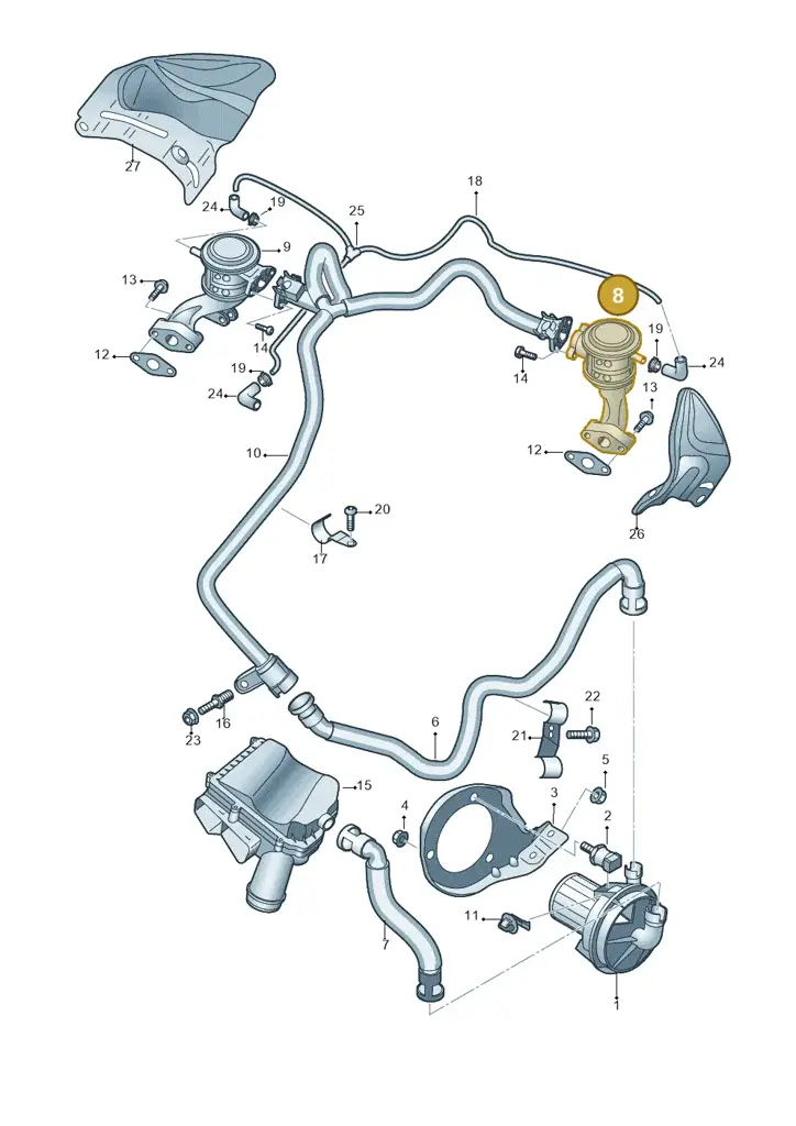 07L131101L — Audi RS6 Avant qu.5.0 (2007-2010) diagram 641131450, position 8