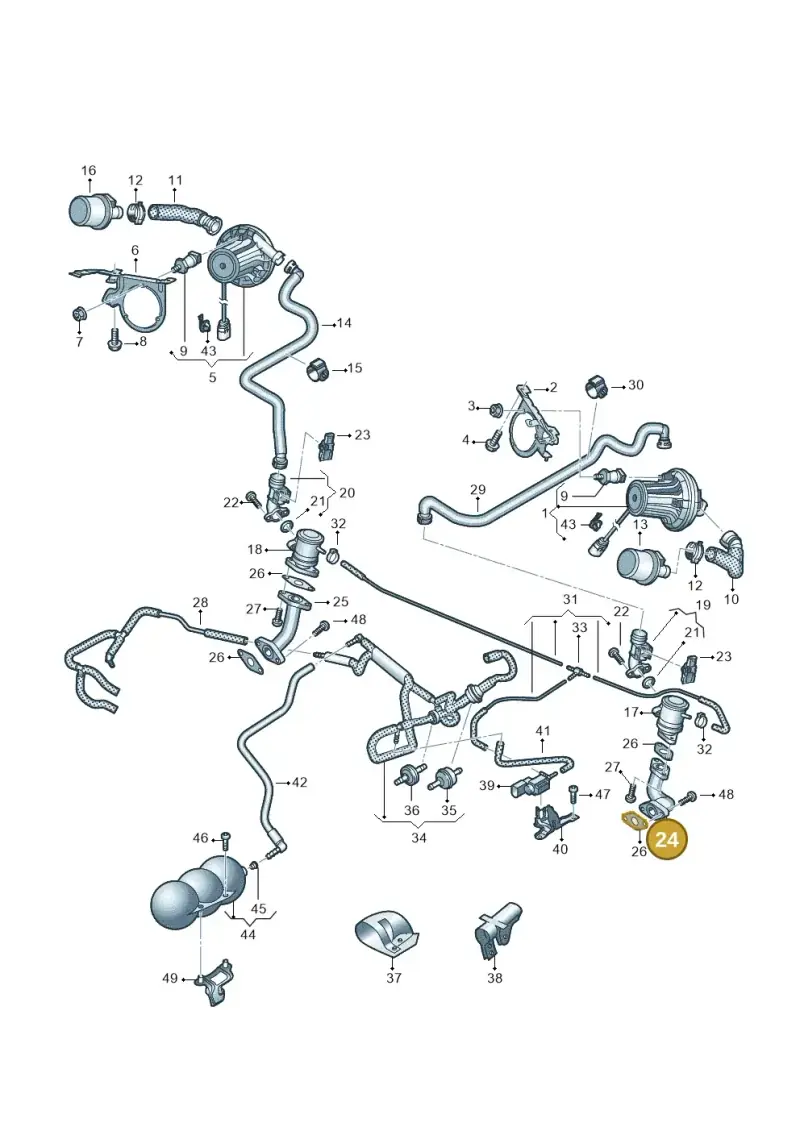07L131166E — Audi R8 Spyder (2015-2024) diagram 872131350, position 24