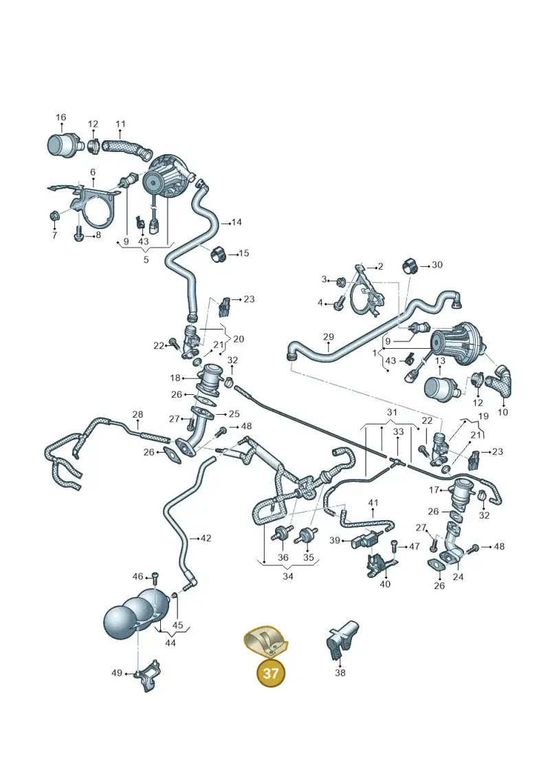 07L133106A — Audi R8 Spyder (2015-2024) diagram 872131350, position 37
