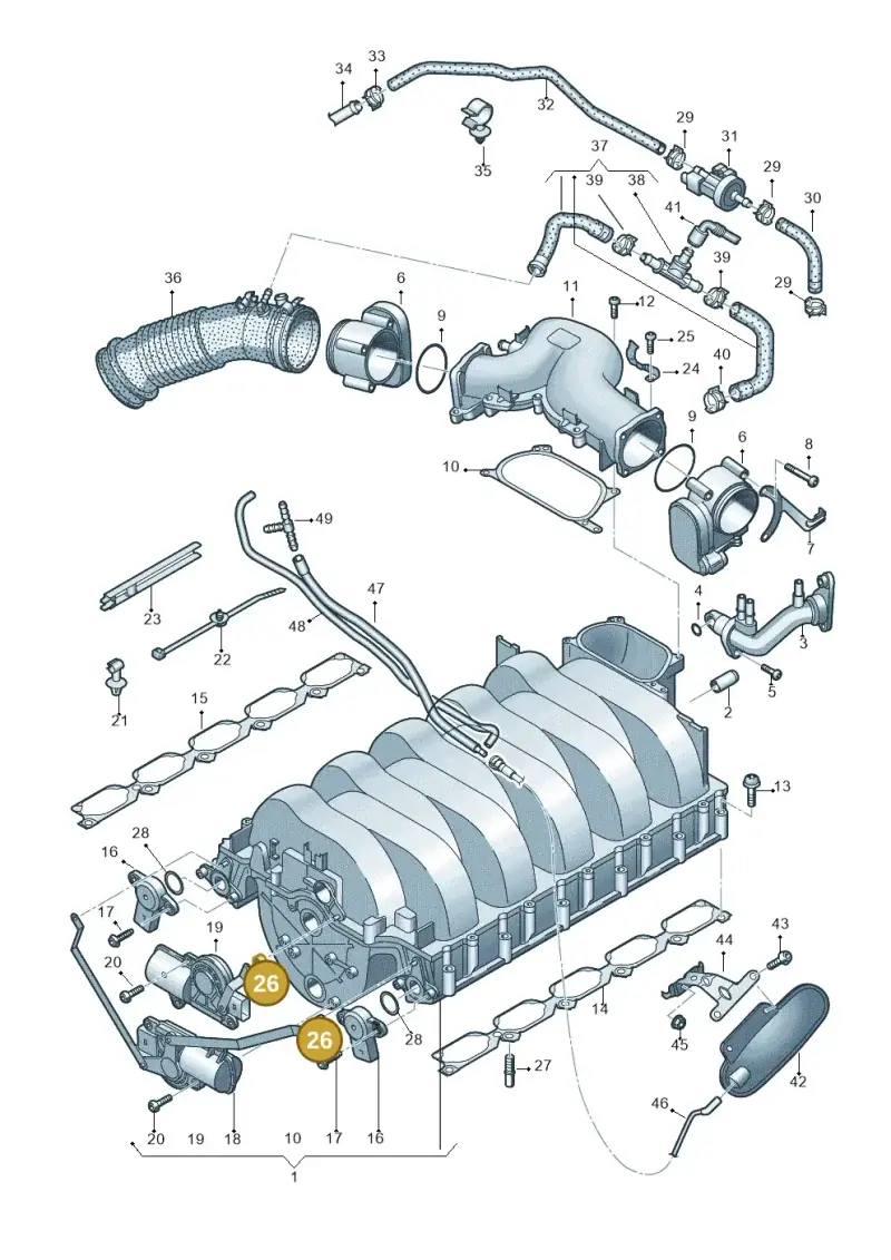 07L133556 — Audi A6 2.7 TDI (2008-2011) diagram 448133910, position 26