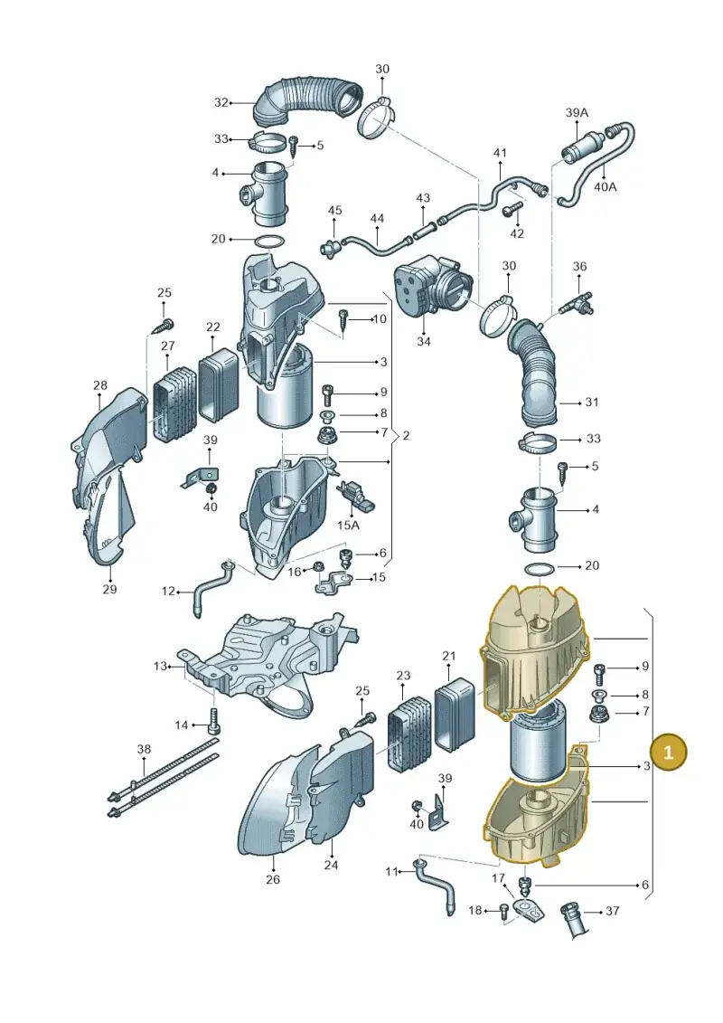 07L133837A — Audi A8/S8/qu. lang    08> (2007-) diagram 291133900, position 1