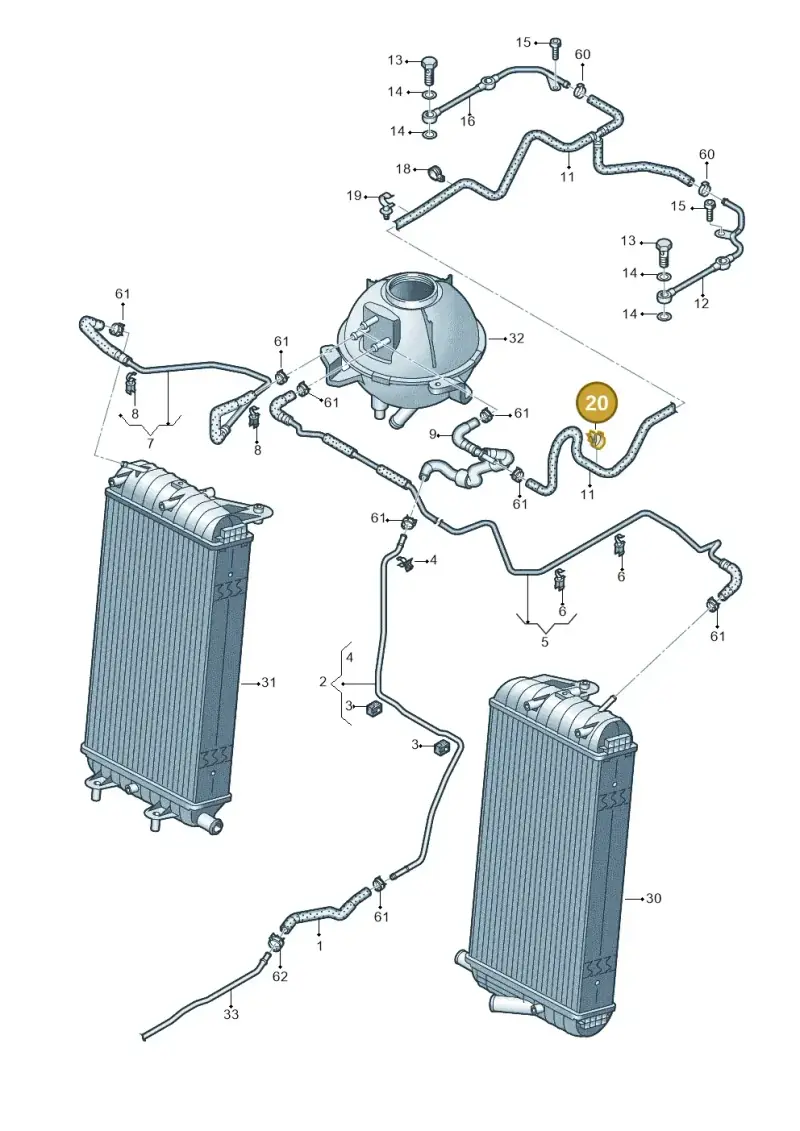 07L133847 — Audi R8 Spyder (2015-2024) diagram 872121350, position 20