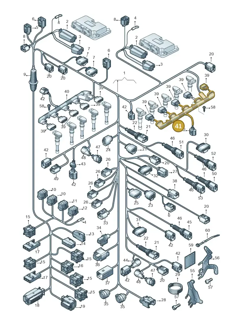 07L971821B — Audi R8 qu. 5.2 (2012-2015) diagram 618971600, position 41