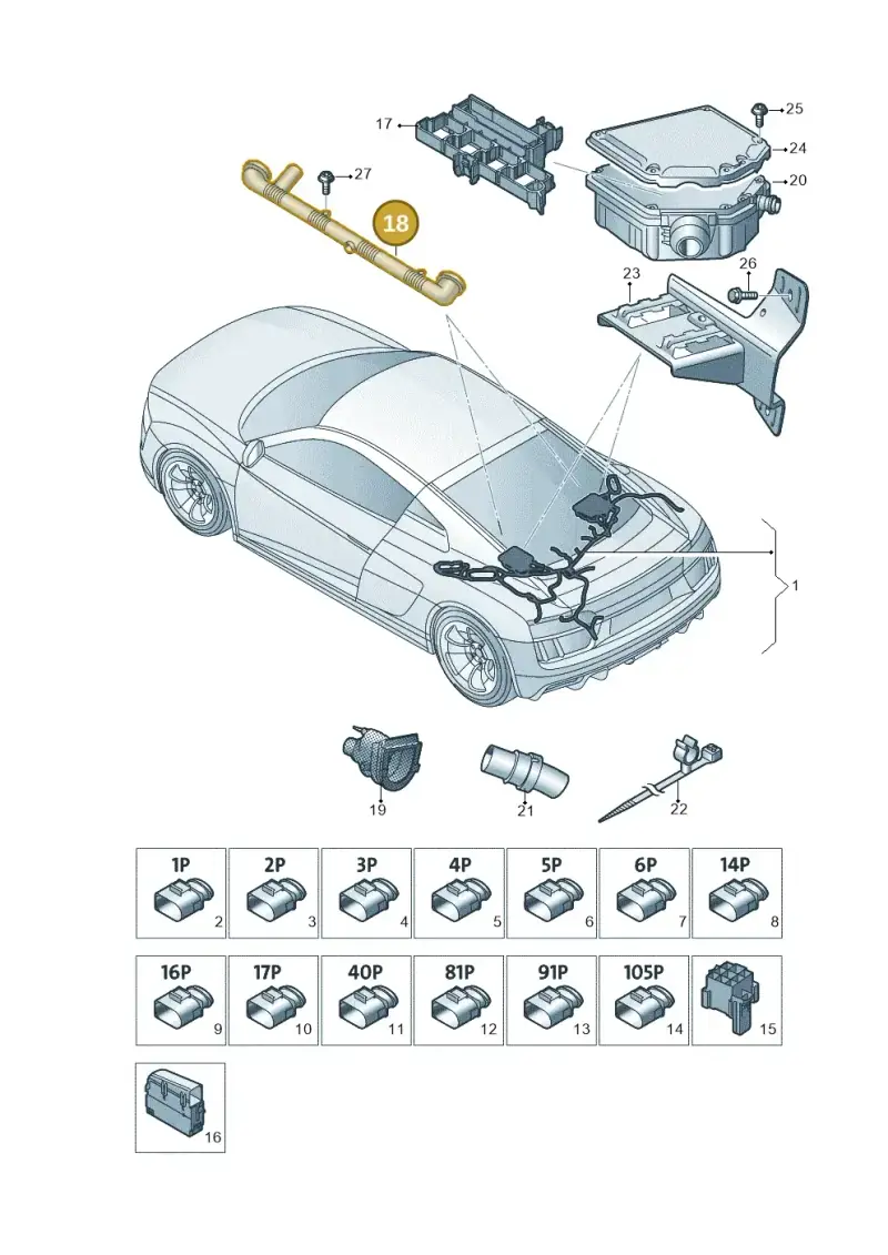 07L971821B — Audi R8 Spyder (2015-2024) diagram 872971510, position 18