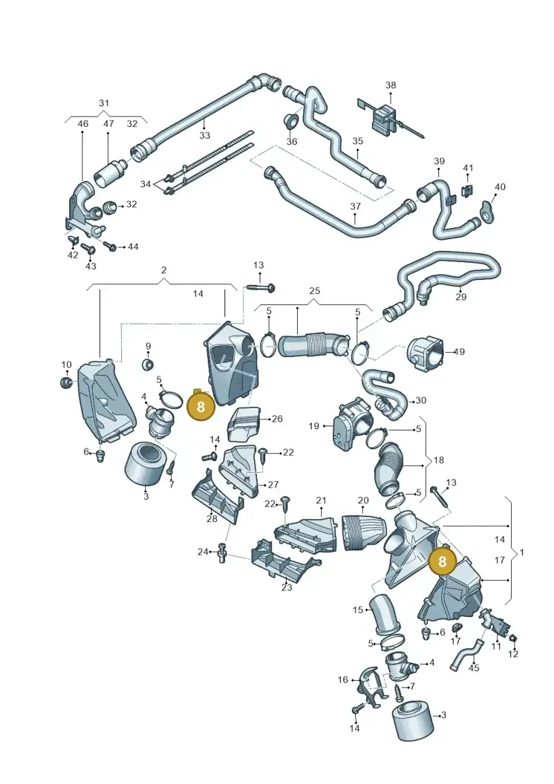 07L971872 — Audi A6 2.7 TDI (2008-2011) diagram 448133900, position 8