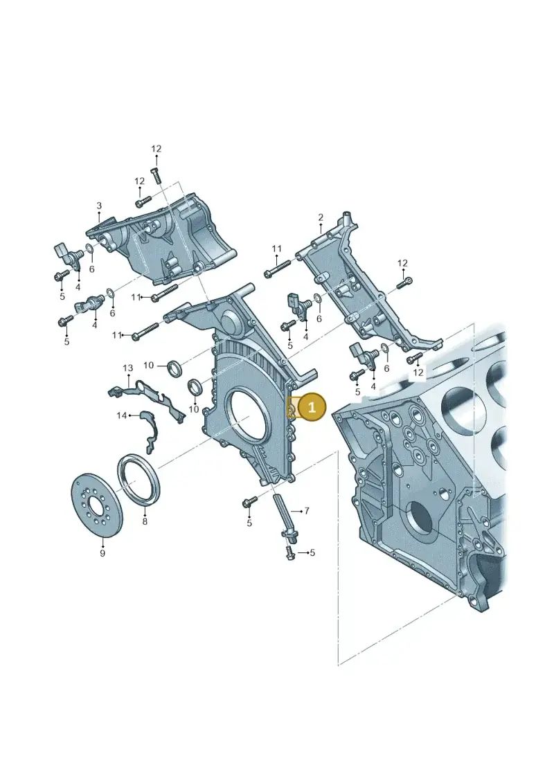 07P103171A — Audi A8L qu. 3.0 TDI (2013-2018) diagram 696109460, position 1