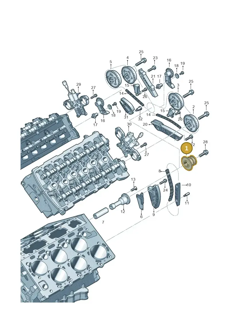 07P109077A — Audi A8L qu. 3.0 TDI (2013-2018) diagram 696109450, position 1