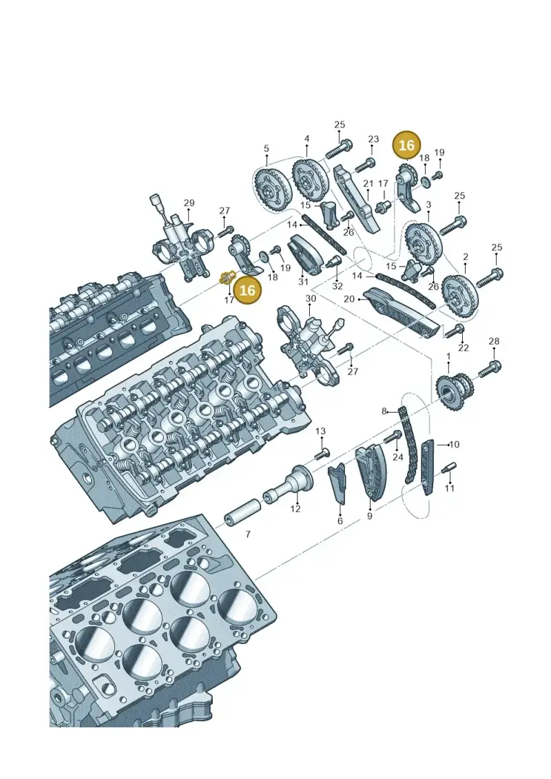 07P145275A — Audi A8L qu. 3.0 TDI (2013-2018) diagram 696109450, position 16
