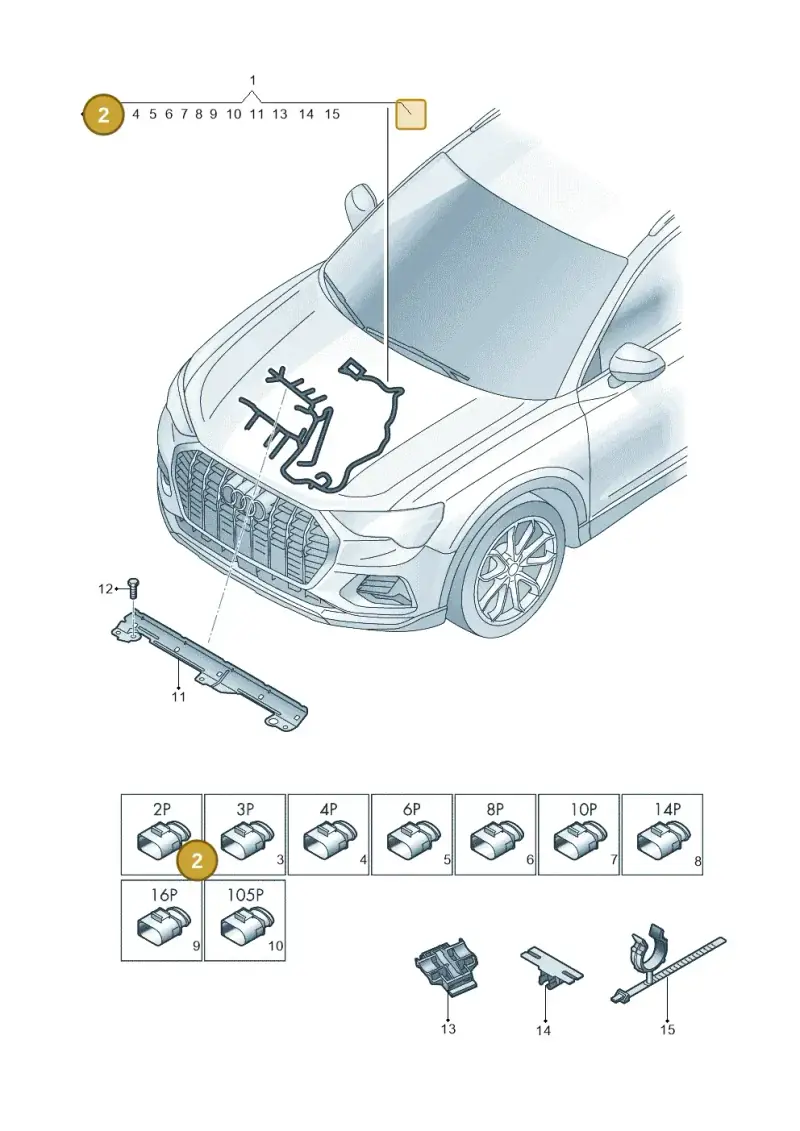 07P973702A — Audi RSQ3 Sportback (2019-2024) diagram f3z971150, position 2