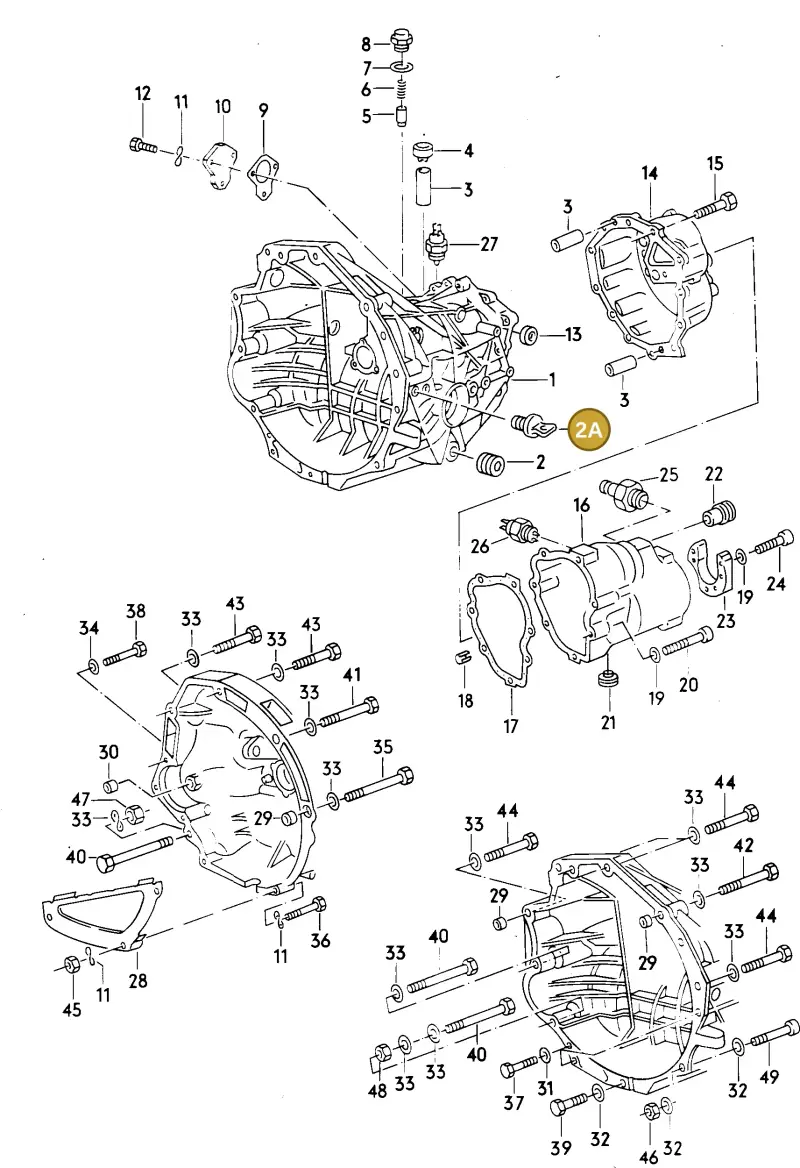 084301115 — Audi 5000 S/Wagon qu. (1987-1988) diagram 062032000, position 2A